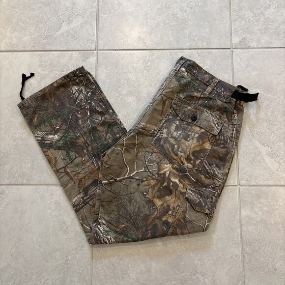 Scentblocker Pants Mens XL Adjustable Zip Realtree Camo Cargo Hunting 30” In - Picture 1 of 9